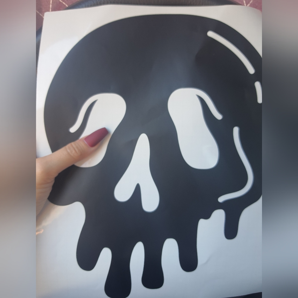 Skull Car Vinyl Sticker Black Decal